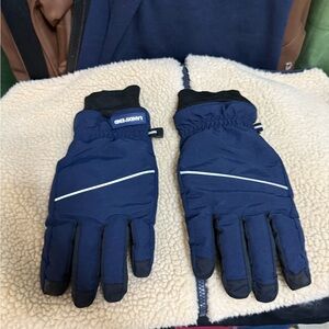Lands' End Dark Blue Insulated Gloves